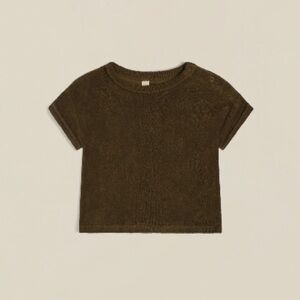 Organic Zoo Toddler Olive Terry Boxy T-shirt